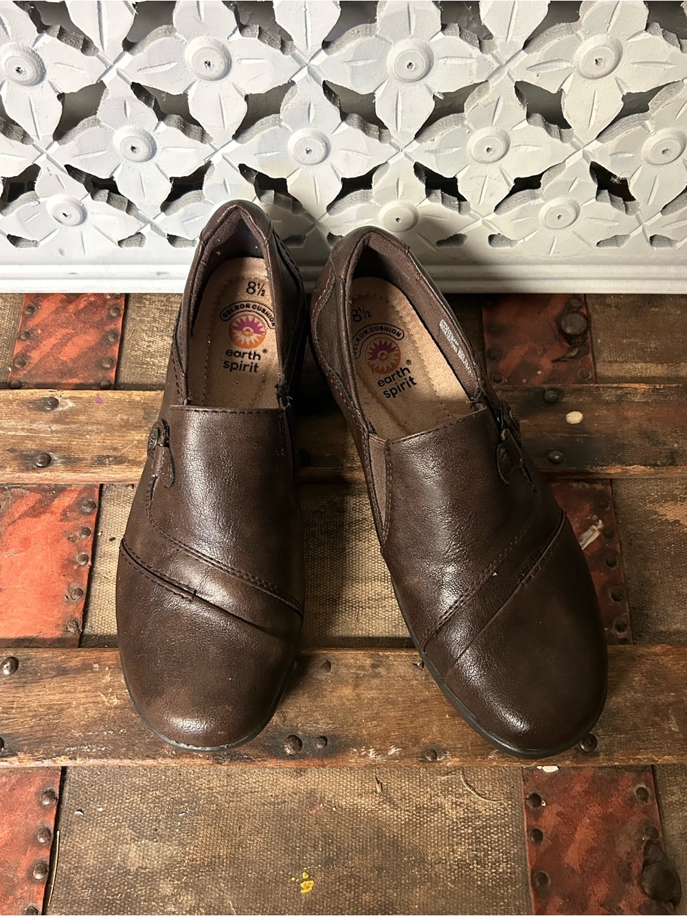 Earth Spirit Brown Comfort Loafers Women’s 8.5 Slip On‎ Casual Shoes